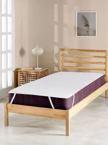 Mbrojtës për shtrat tek, i bardhë, L'Essentiel Linge de Maison, 100x200cm