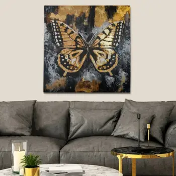 Pikturë dekorative me vaj, flutur, shumëngjyrëshe, Wallity, OPG2075564278, 140x140cm