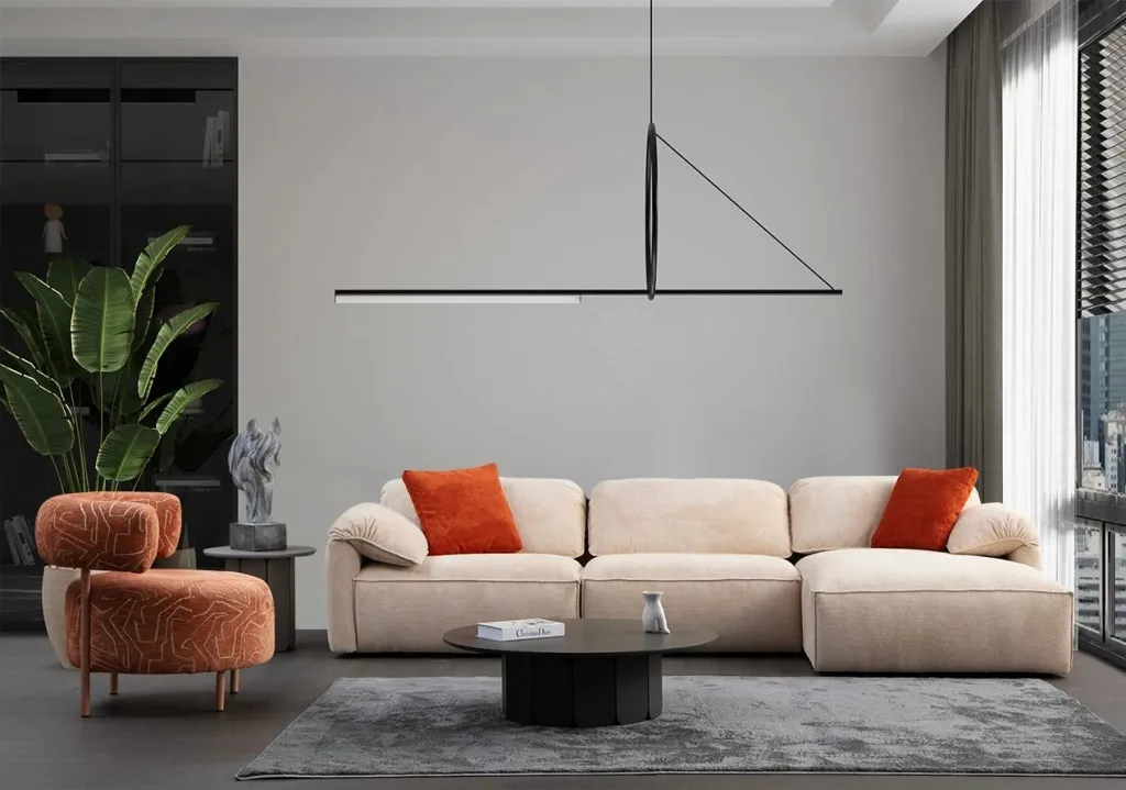 Këndare Flamingo, krem, Atelier del Sofa, 335x170x105x80cm - 1