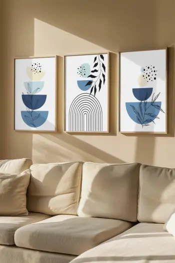 Pikturë dekorative me kornizë (3 copë), Wallity, Artvmodel5-Ahsap