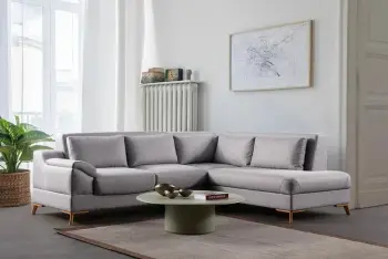 Kënd divan-krevat Atelier del Sofa, ngjyrë gri, (L2 + Chl djathtas)