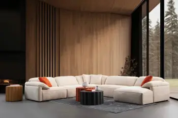 Këndare Flamingo, krem, Atelier del Sofa, set me 5 pjesë