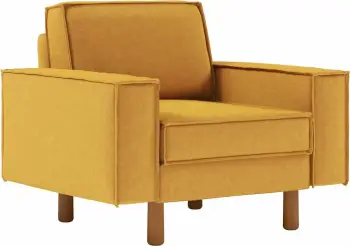 Karrige një vendëshe Atelier del Sofa, ngjyrë mustard dhe arre, Sparrow 1