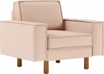 Karrige njëvendëshe Atelier del Sofa, Sparrow 1, salmon, walnut