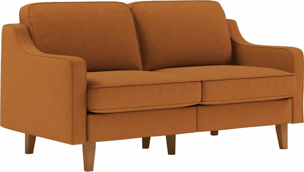 Divan dy ulëshe Atelier del Sofa, Robin 2, karamel, dru arre - 1