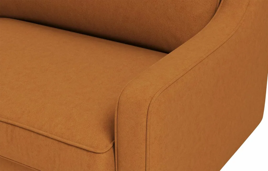 Divan dy ulëshe Atelier del Sofa, Robin 2, karamel, dru arre - 3