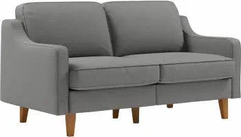 Divan dy ulëshe Atelier del Sofa, Robin 2, obsidian, walnut