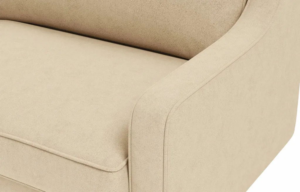 Divan dy vendësh Atelier del Sofa, Robin 2, ngjyrë rëre dhe dru arre - 3