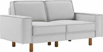 Divan dy-vendësh, ngjyrë Pebble, këmbë dru arre, Atelier del Sofa Sparrow 2