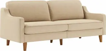 Divan treshe Robin, ngjyrë rëre dhe arre, Atelier del Sofa