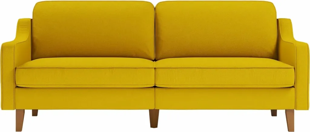 Divan treshe Robin 3, ngjyrë sunflower dhe walnut - 2