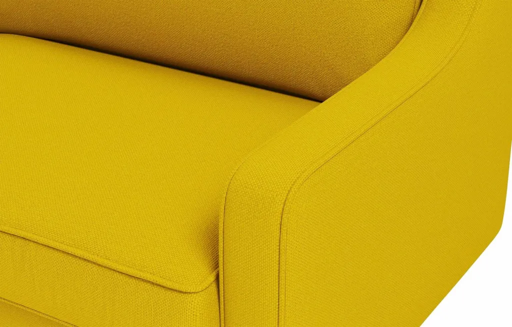 Divan treshe Robin 3, ngjyrë sunflower dhe walnut - 3