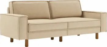 Divan treshe, ngjyrë rëre, këmbë druri arre, Atelier del Sofa, Sparrow 3