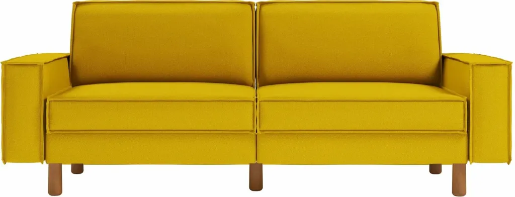 Divan treshe Atelier del Sofa, ngjyrë sunflower, walnut - 2