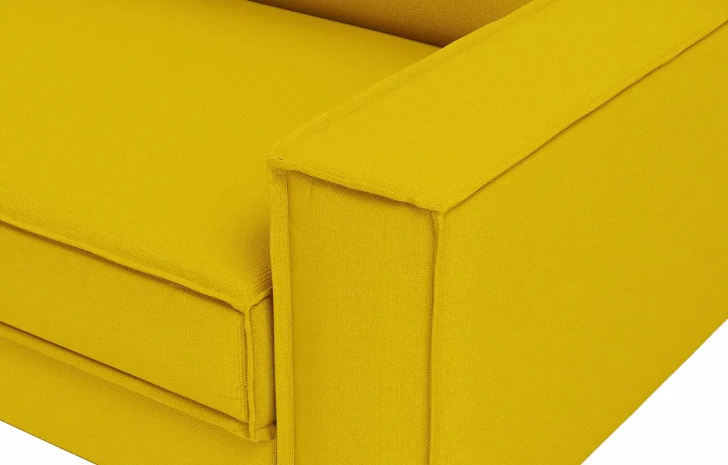 Divan treshe Atelier del Sofa, ngjyrë sunflower, walnut - 3