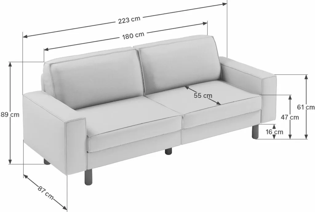 Divan treshe Atelier del Sofa, ngjyrë sunflower, walnut - 4