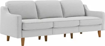 Divan treshe Robin Extra, ngjyrë pebble dhe walnut
