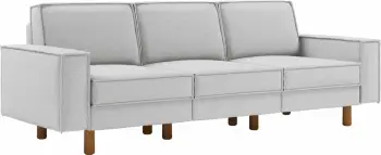 Divan treshe Atelier del Sofa, ngjyrë pebble dhe walnut, Sparrow Extra 3