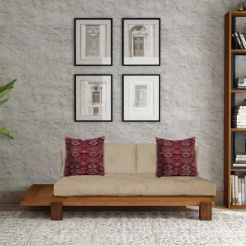 Lounger Atelier del Sofa, ngjyrë teak dhe camel, CPT8311-200