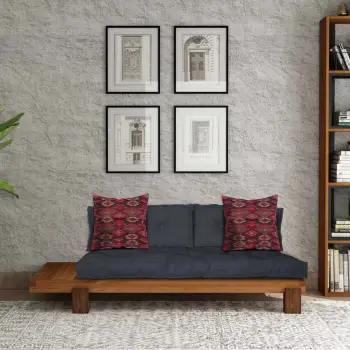 Kolltuk lounge Atelier del Sofa, ngjyrë teak dhe blu e errët, CPT8378-200
