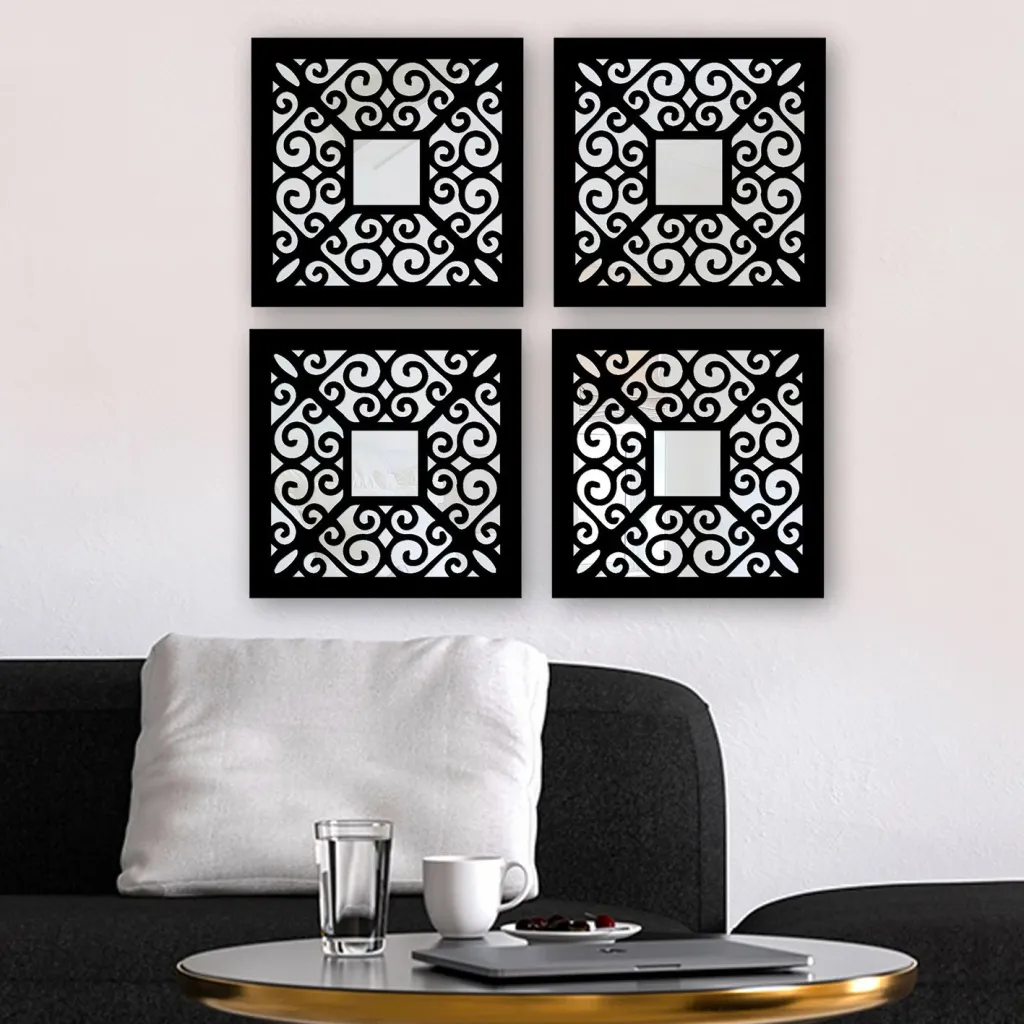 Set pasqyrash dekorative (4 copë), Wallity, SYH06833628 - 1