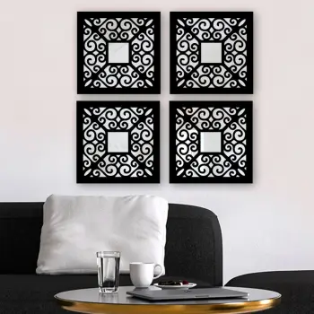 Set pasqyrash dekorative (4 copë), Wallity, SYH06833628