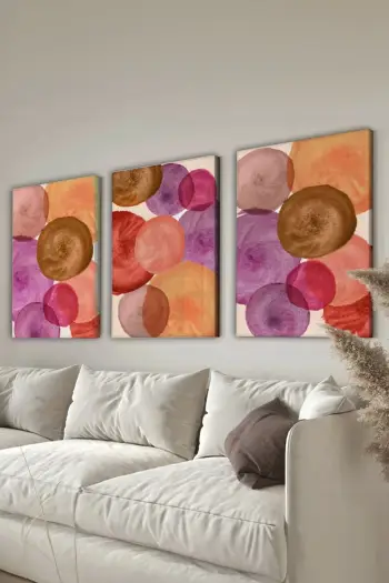 Pikturë dekorative në kanavacë (3 copë), Wallity, 3Cnvs2, 50x70cm