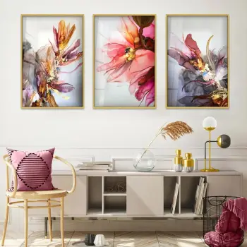 Pikturë dekorative xhami e temperuar, shumëngjyrëshe, Wallity Huhu387, 30x40cm (3 copë)