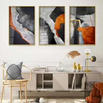 Pikturë dekorative prej xhami të temperuar, Wallity, Huhu384, shumëngjyrëshe, 50x70cm (3 copë)