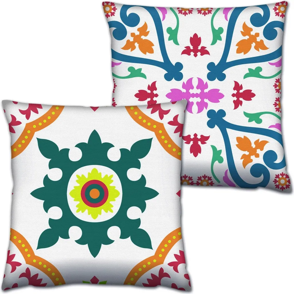 Set jastëkësh dekorativ (2 copë), shumëngjyrësh, AB-4661-4662 - 1