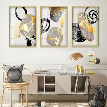 Pikturë dekorative xhami e temperuar, shumëngjyrëshe, Wallity Huhu382, 60x90cm (3 copë)