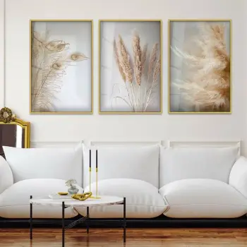 Pikturë dekorative prej xhami të temperuar, Wallity, Huhu383, 60x90cm (3 copë)