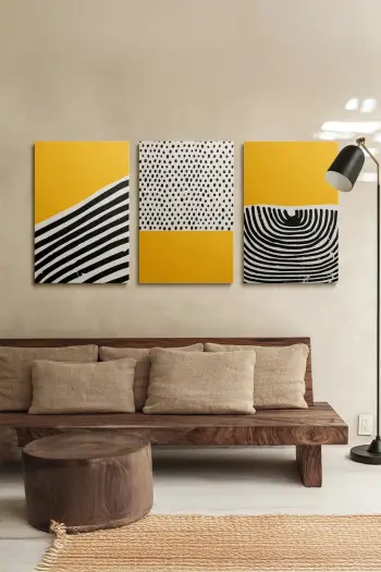 Pikturë dekorative në kanavacë (3 copë), Wallity, Ersycnvs19, 40x60cm