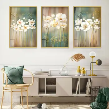 Pikturë dekorative prej xhami të temperuar, Wallity, Huhu388, shumëngjyrëshe, 60x90cm (3 copë)