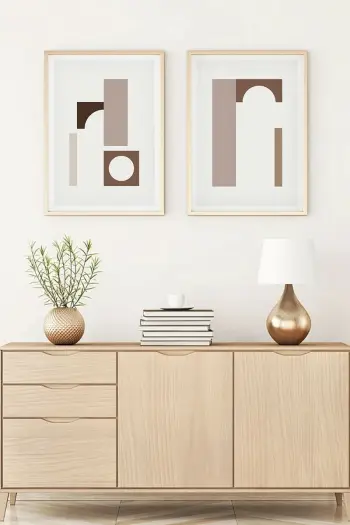 Pikturë dekorative me kornizë MDF (2 copë), Wallity, Huhu110, 20x30cm