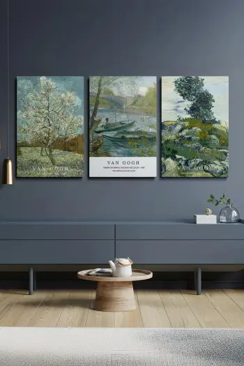 Set pikturash dekorative në kanavacë, 3 copë, Wallity, Ersycnvs14, 70x100cm