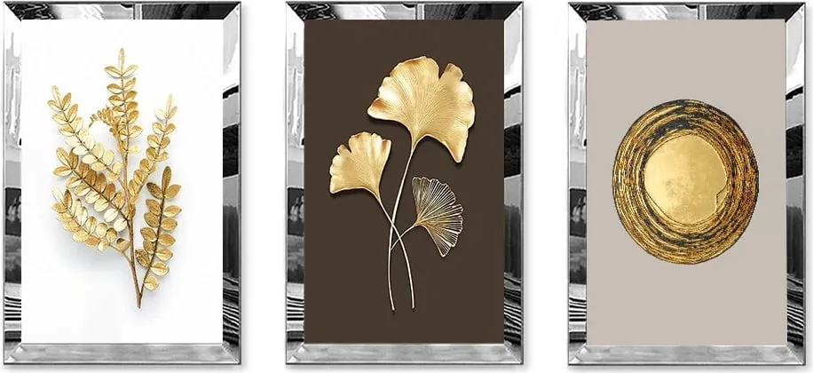 Pikturë dekorative MDF-Plexiglass (3 copë), Wallity, Huhu403, 40x60 - 2