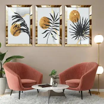 Pikturë dekorative MDF-Plexiglass (3 copë), Wallity, Huhu391, 50x70cm