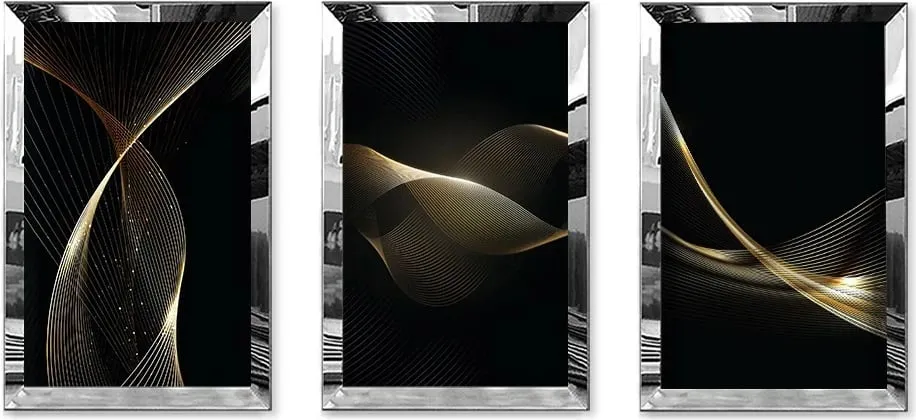Pikturë dekorative MDF-Plexiglass (3 copë), Wallity, Huhu405, 40x60cm - 2