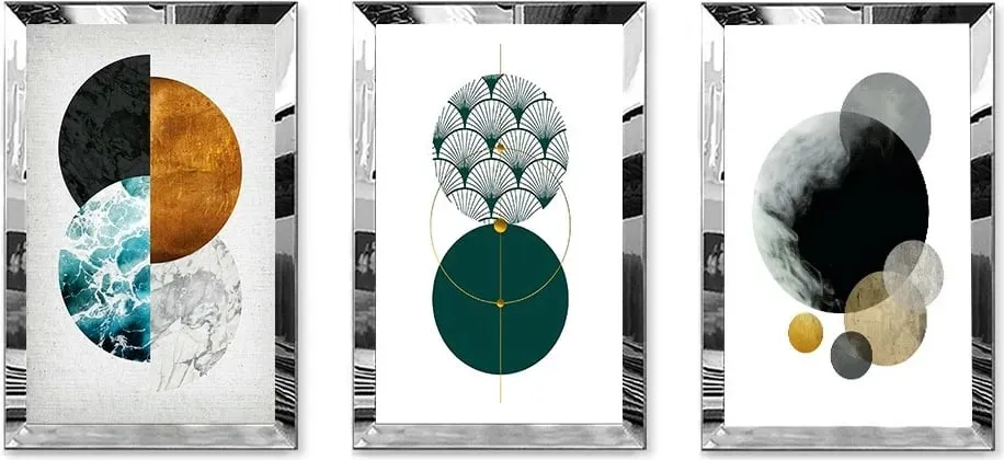 Pikturë dekorative MDF-Plexiglass (3 copë), Wallity, Huhu404, 40x60cm - 2