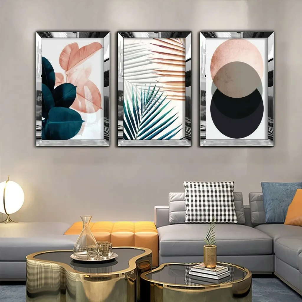 Pikturë dekorative MDF-Plexiglass (3 copë), Wallity, Huhu409, 40x60 - 1