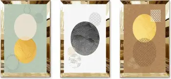 Pikturë dekorative MDF-Plexiglass (3 copë), Wallity, Huhu397, 50x70cm