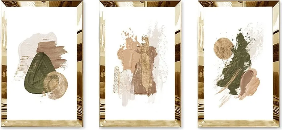 Pikturë dekorative MDF-Plexiglass (3 copë), Wallity, Huhu394, 50x70cm - 2