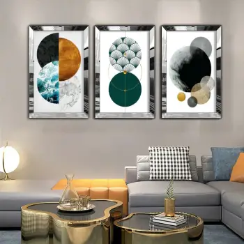 Pikturë dekorative MDF-Plexiglass (3 copë), Wallity, Huhu404, 50x70