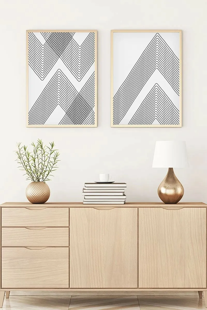 Pikturë dekorative me kornizë, MDF, 2 copë, Wallity, Huhu73, 20x30cm - 1