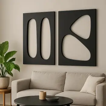 Pikturë dekorative MDF (2 copë), Wallity, Hhloyma00001, 40x60 cm, e zezë
