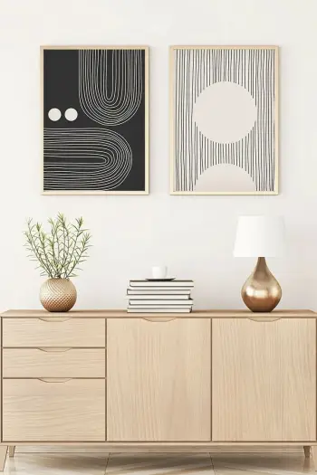 Pikturë dekorative me kornizë MDF (2 copë), Wallity, Huhu87, 20x30cm