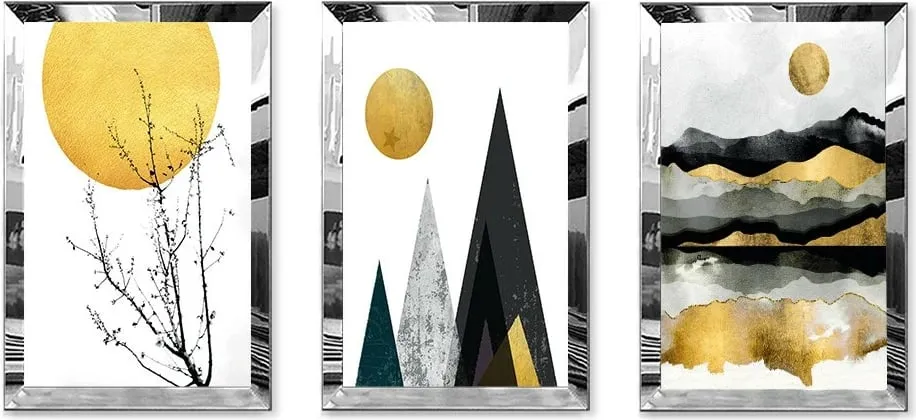 Pikturë dekorative MDF-Plexiglass (3 copë), Wallity, Huhu401, 50x70cm - 2
