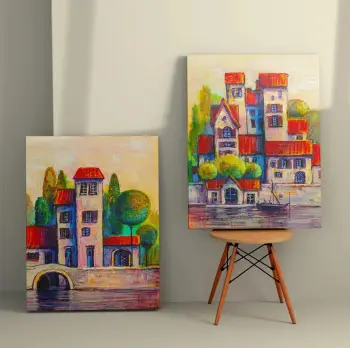 Pikturë dekorative në kanavacë (2 copë), Wallity, 2KNV4243, 50x70cm