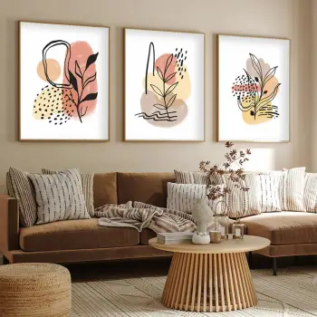 Set pikturash dekorative me kornizë, MDF, shumëngjyrëshe, Wallity, Huhu226, 20x30cm (3 copë)